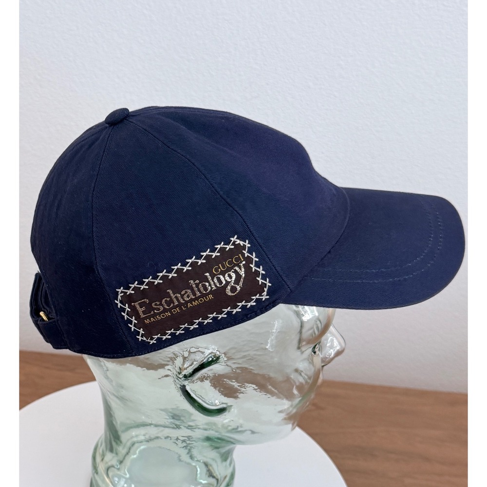 Gucci Eschatology Maison de l Amour Baseball Cap Blue Hat Small